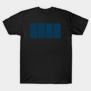 Elements - blue on black T-Shirt